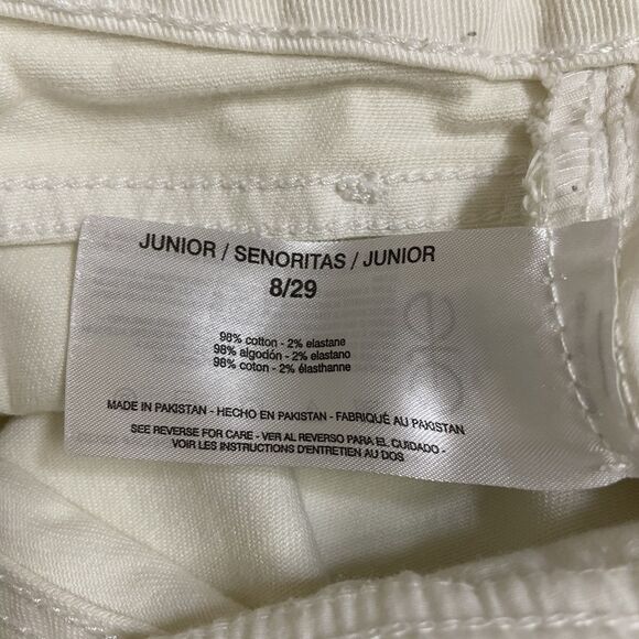 Ella Moss High Waist Straight Leg White Denim Jeans Size 8/29 - Picture 7 of 15